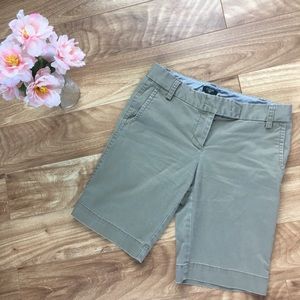 J Crew Khaki City Fit 10” Short Size 0
